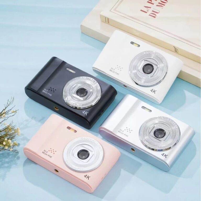 Câmera Digital 4K CCD Mini Selfie de Viagem Retro