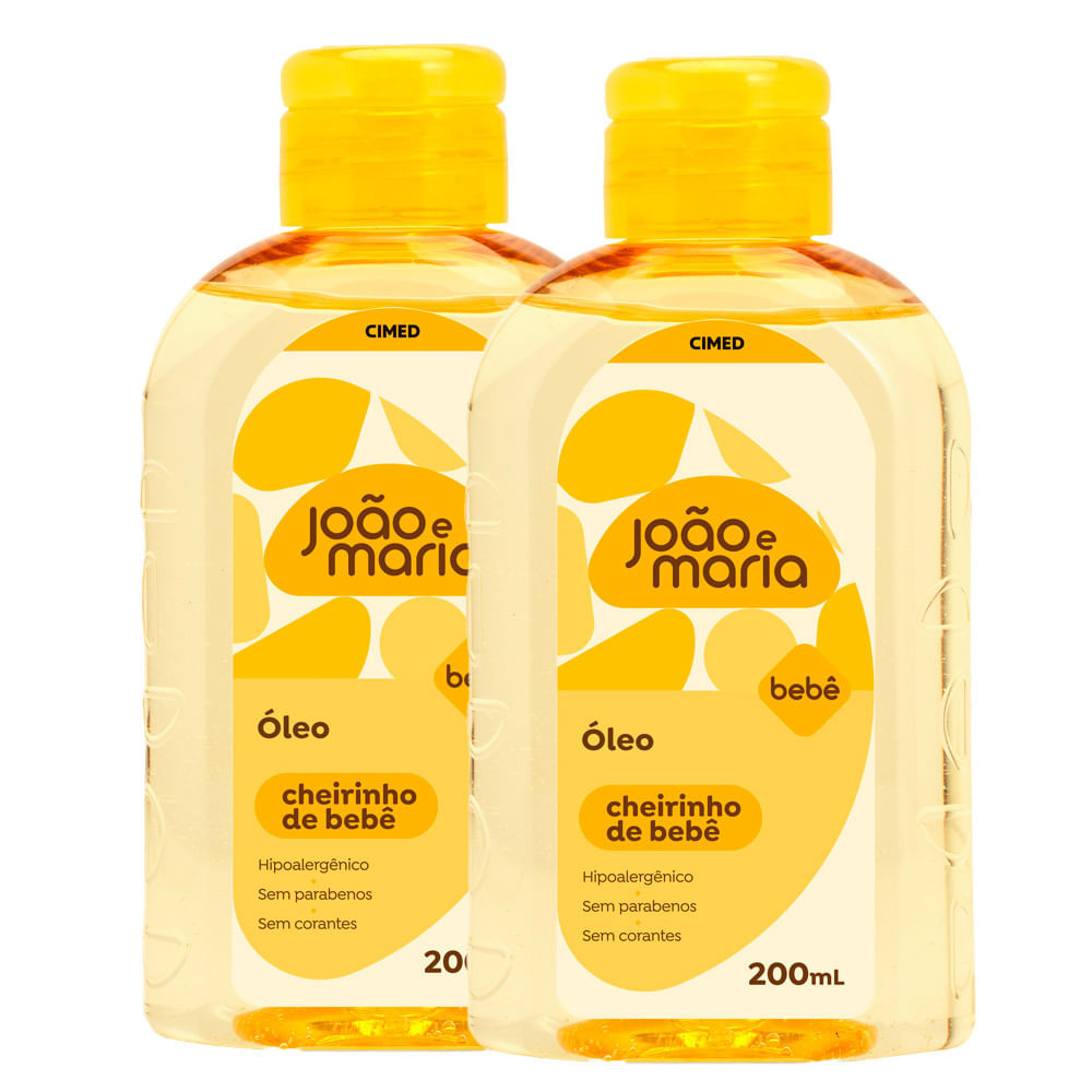 Kit 2 Óleo João e Maria Bebê Cheirinho de Bebê 200ml