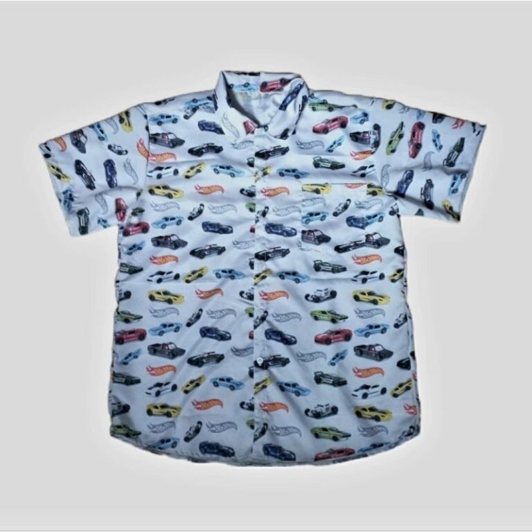 Camisa adulto Hotwheels branca