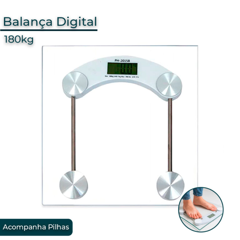 Balança Corporal Digital Até 180kg Com Vidro Tem