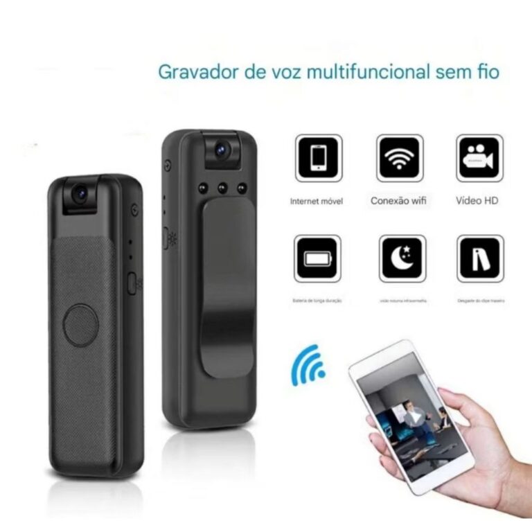 Mini Câmera Portátil HD 1080P WIFI Com Gravaçã