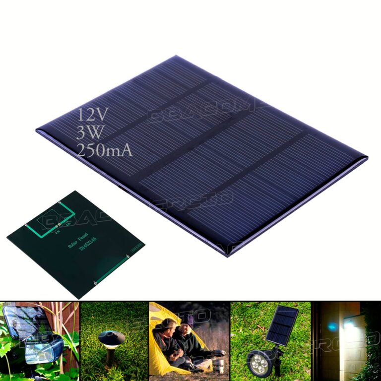 Mini Painel Placa Energia Solar Fotovoltaica 12v 3