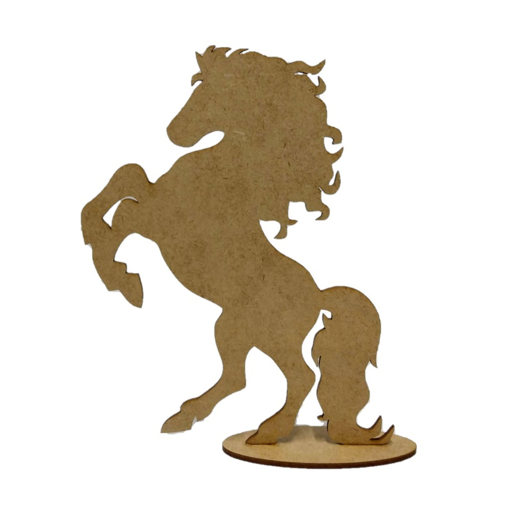 Kit Cavalo na Base Centro de Mesa MDF