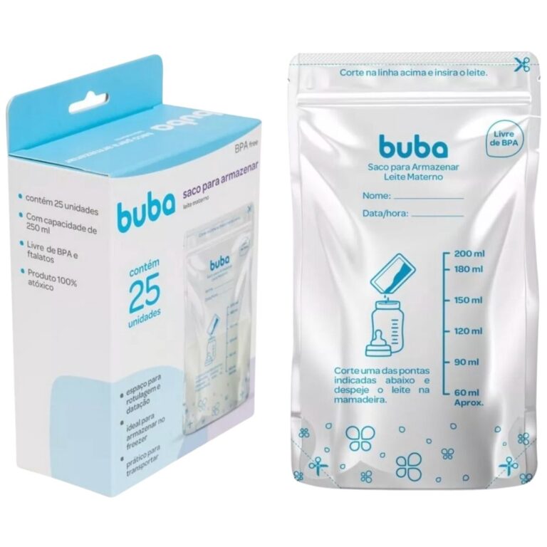 Kit 25 Sacos Para Armazenar Leite Materno 200ml