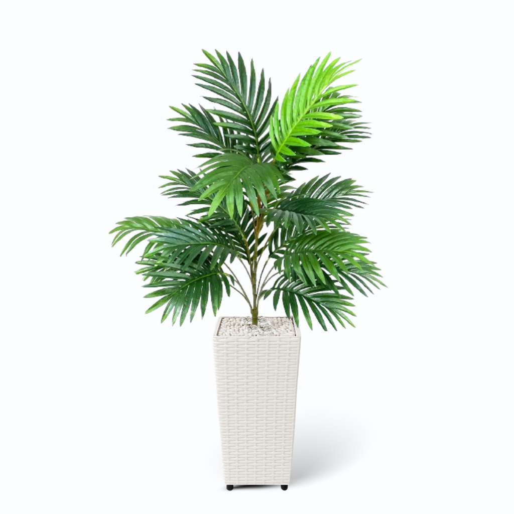 Planta Artificial Palmeira Areca Real Toque com Vaso