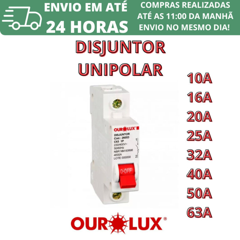 Disjuntores Unipolar Din Curva C Ourolux