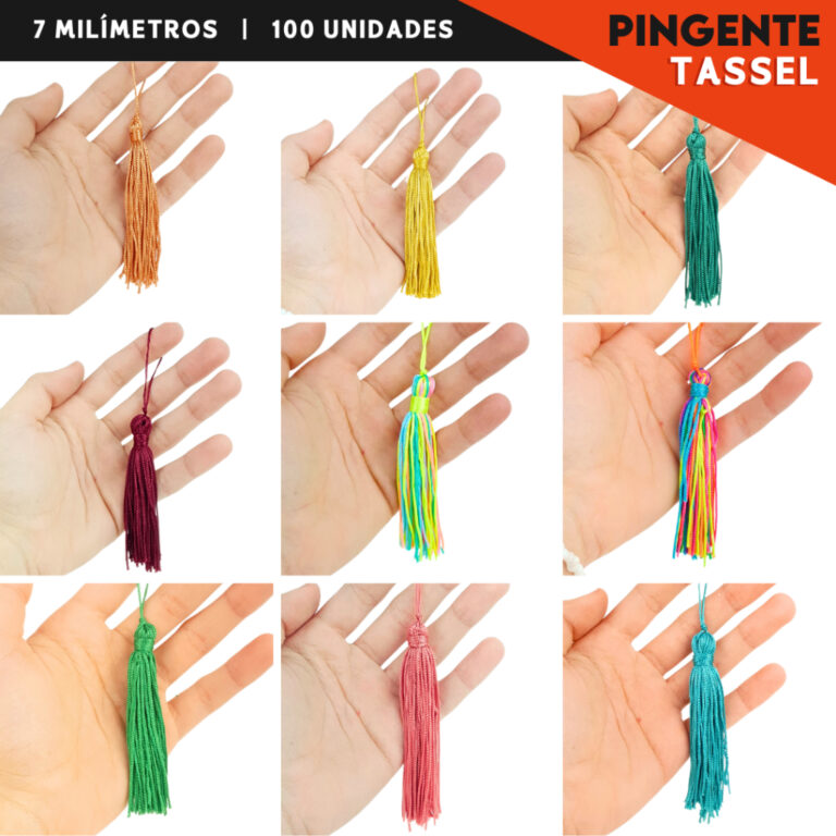 Pingente De Seda Tassel 7 Cm – Franja -Pacot