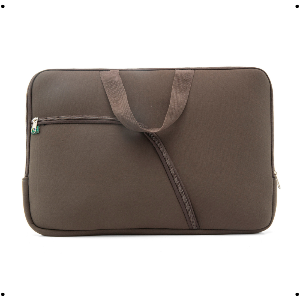 Pasta Case Capa Notebook Marrom C/Bolso 14/15/17 Polegadas Casual Resistente Impermeável