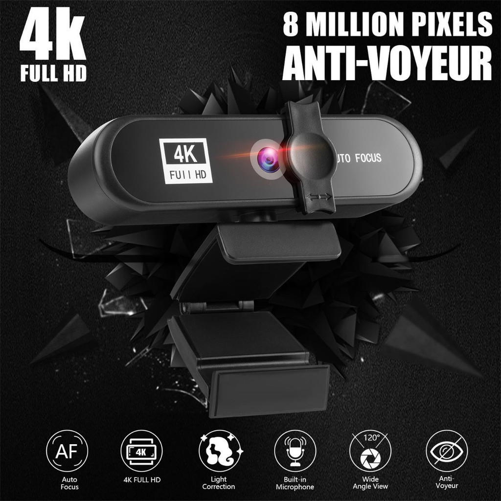 4k Webcam Câmera Para Computador Notebook Com Suporte PRONTA ENTREGA