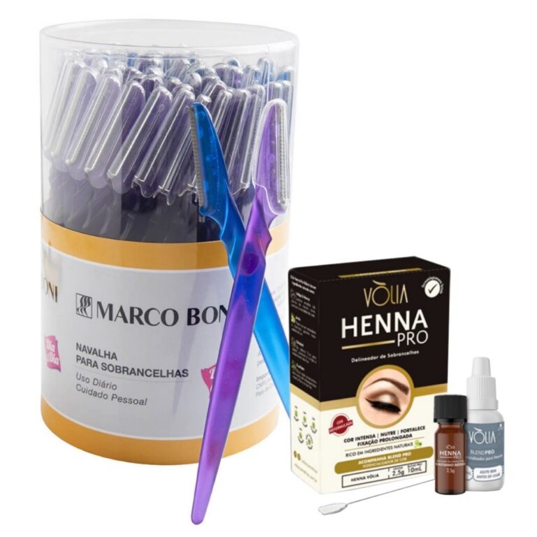 KIT 20UN NAVALHA INDIVIDUAL PARA SOBRANCELHAS E HE