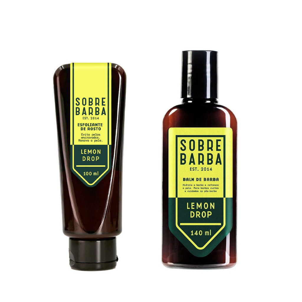 Kit Sobrebarba – Esfoliante de Rosto e Balm de Barba – Lemon Drop