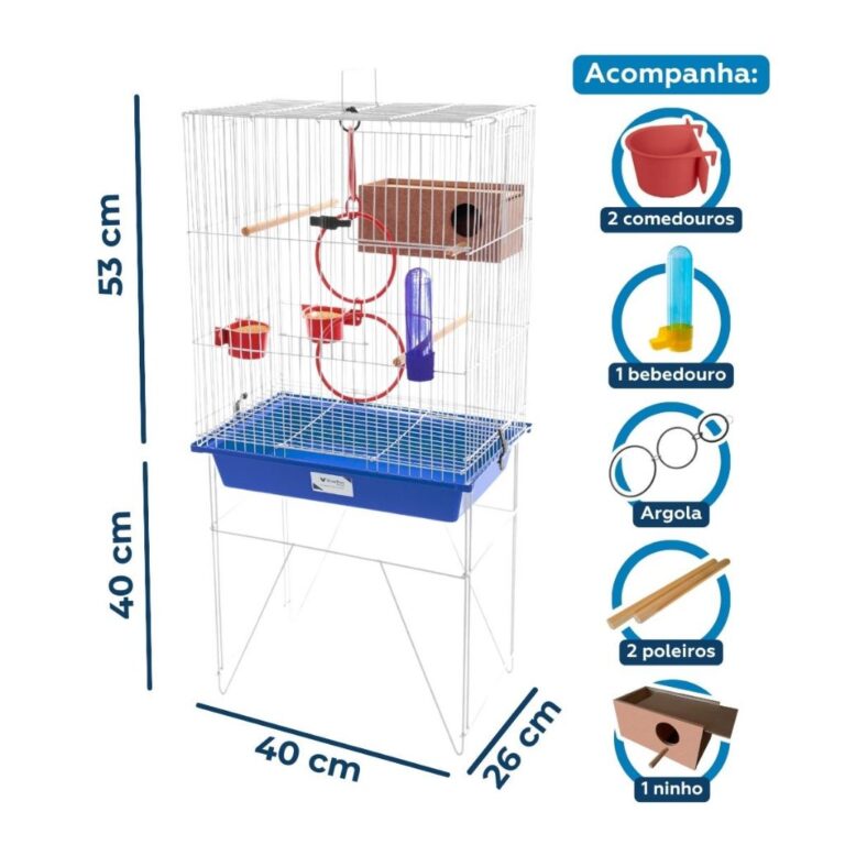 Viveiro Gaiola Periquito Australiano Agapornis Cal