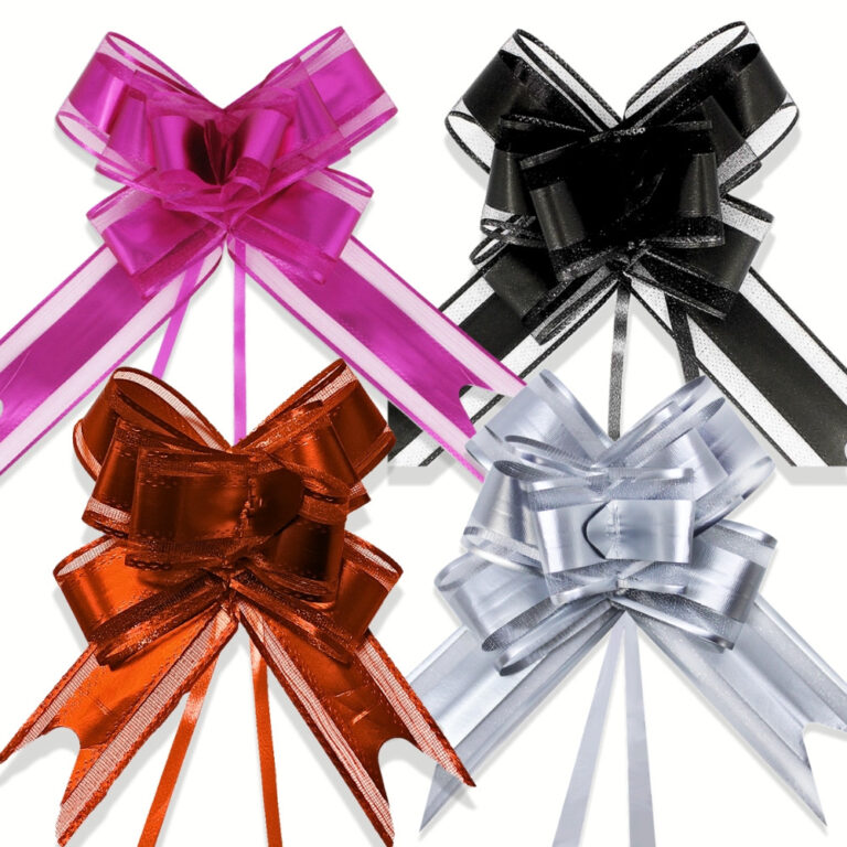 Kit 50 Laço Fácil Organza com Poliéster 30mm x 