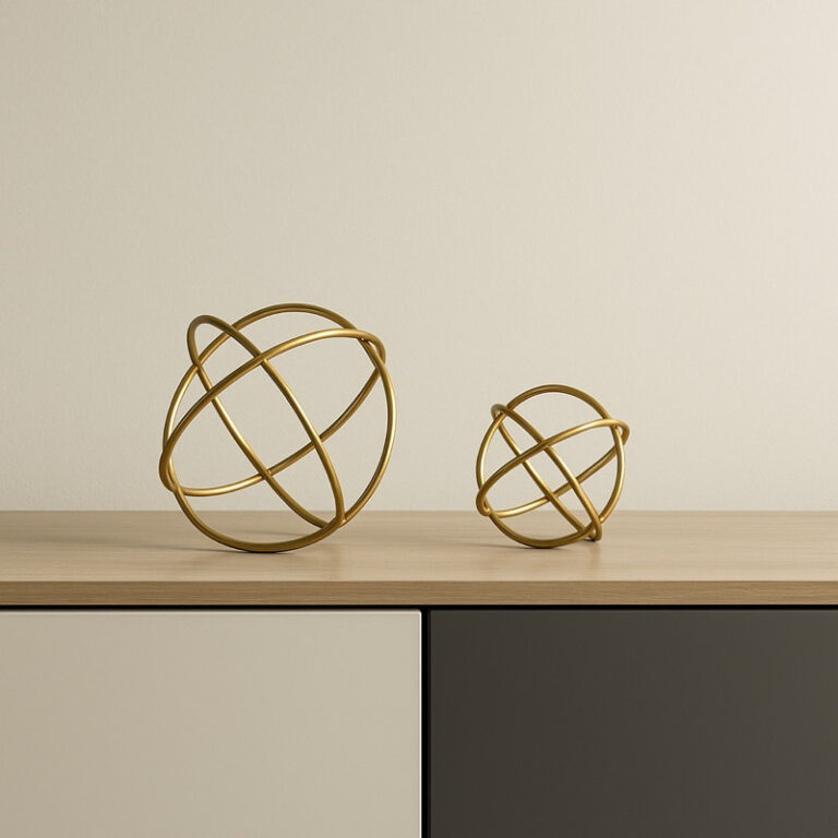 Dupla de esferas para casa e decoração argola de