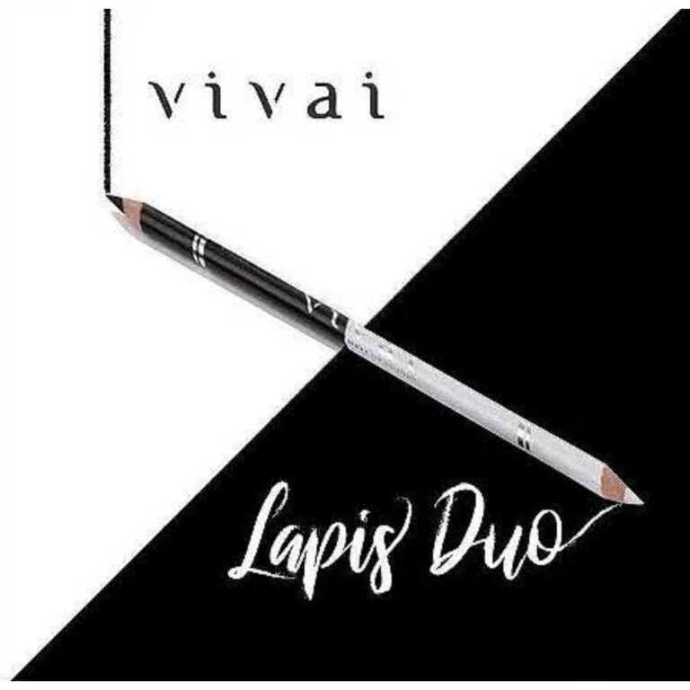 Unitário ou 3/6/12 Lápis Olho Vivai Duo Preto/Br