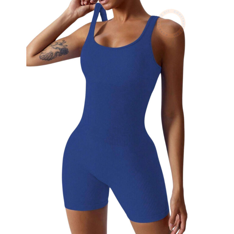 Macaquinho Fitness Canelado Macacão Academia Prem