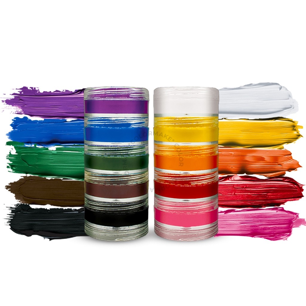Tinta 10 Cores Colormake Cremosa Maquiagem Artística Torre