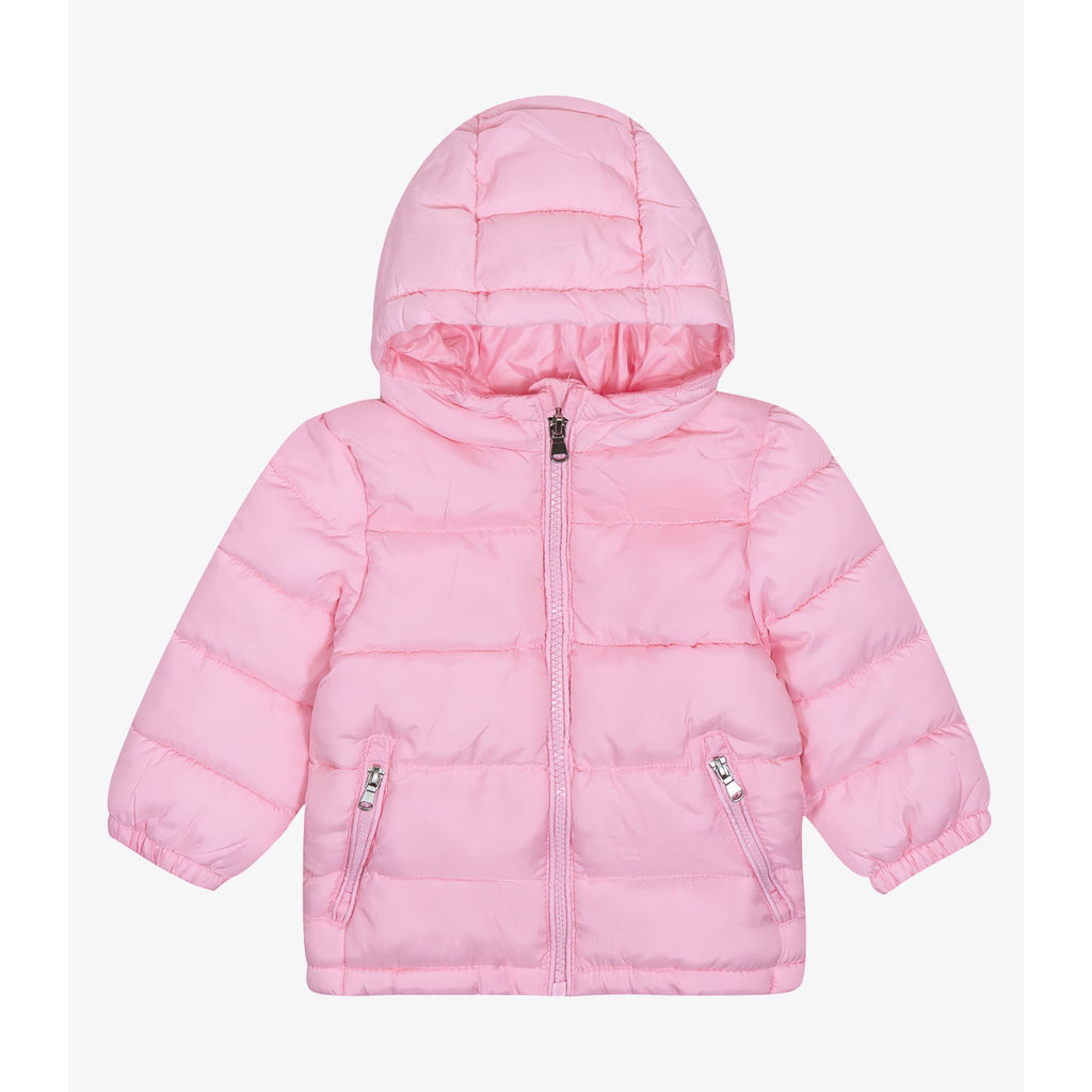 Jaqueta Puffer Feminina com Capuz Trick Nick Rosa