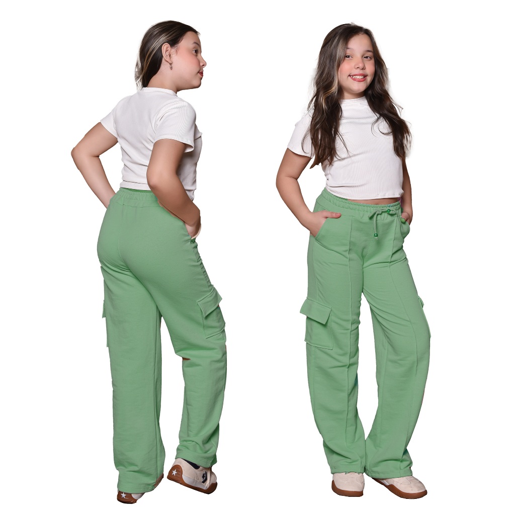 CALÇA CARGO JUVENIL MOLETINHO