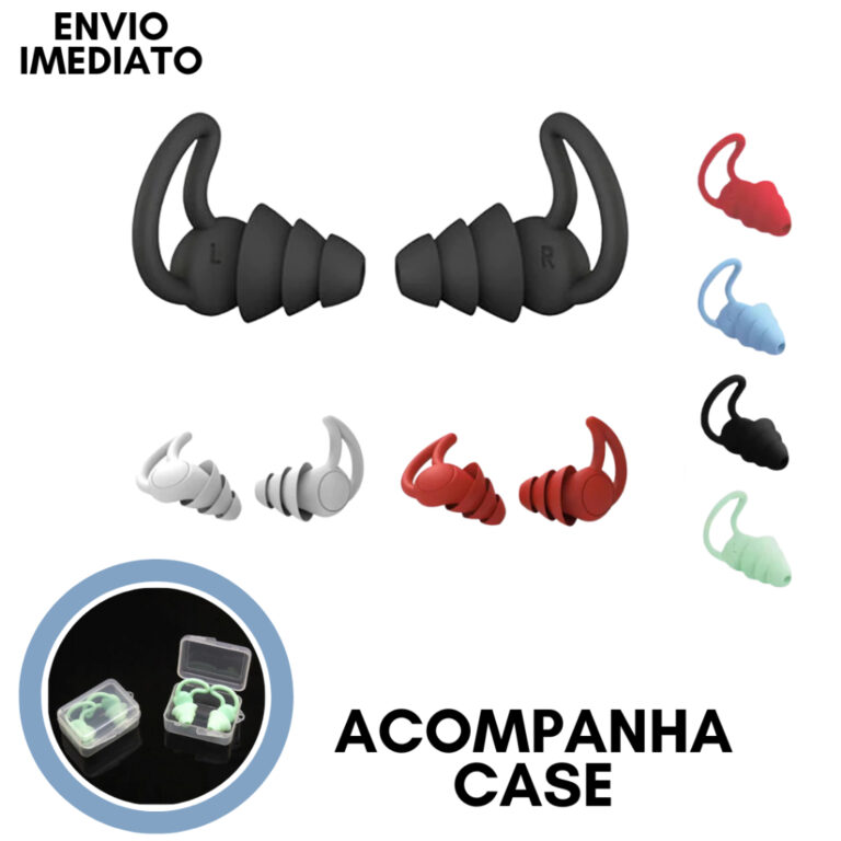 Protetor Auricular com Case Redução de Ruído 3 
