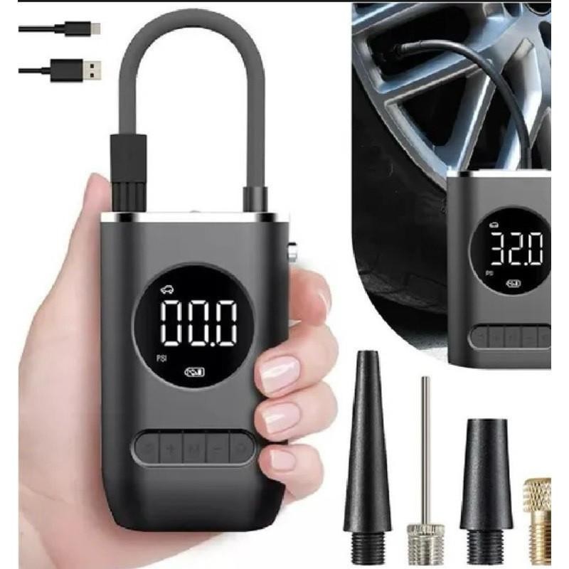 Compressor De Ar Elétrico Portátil Digital Ncher Pneu Carro Moto Bike Bicicleta Bola Piscina Infláve