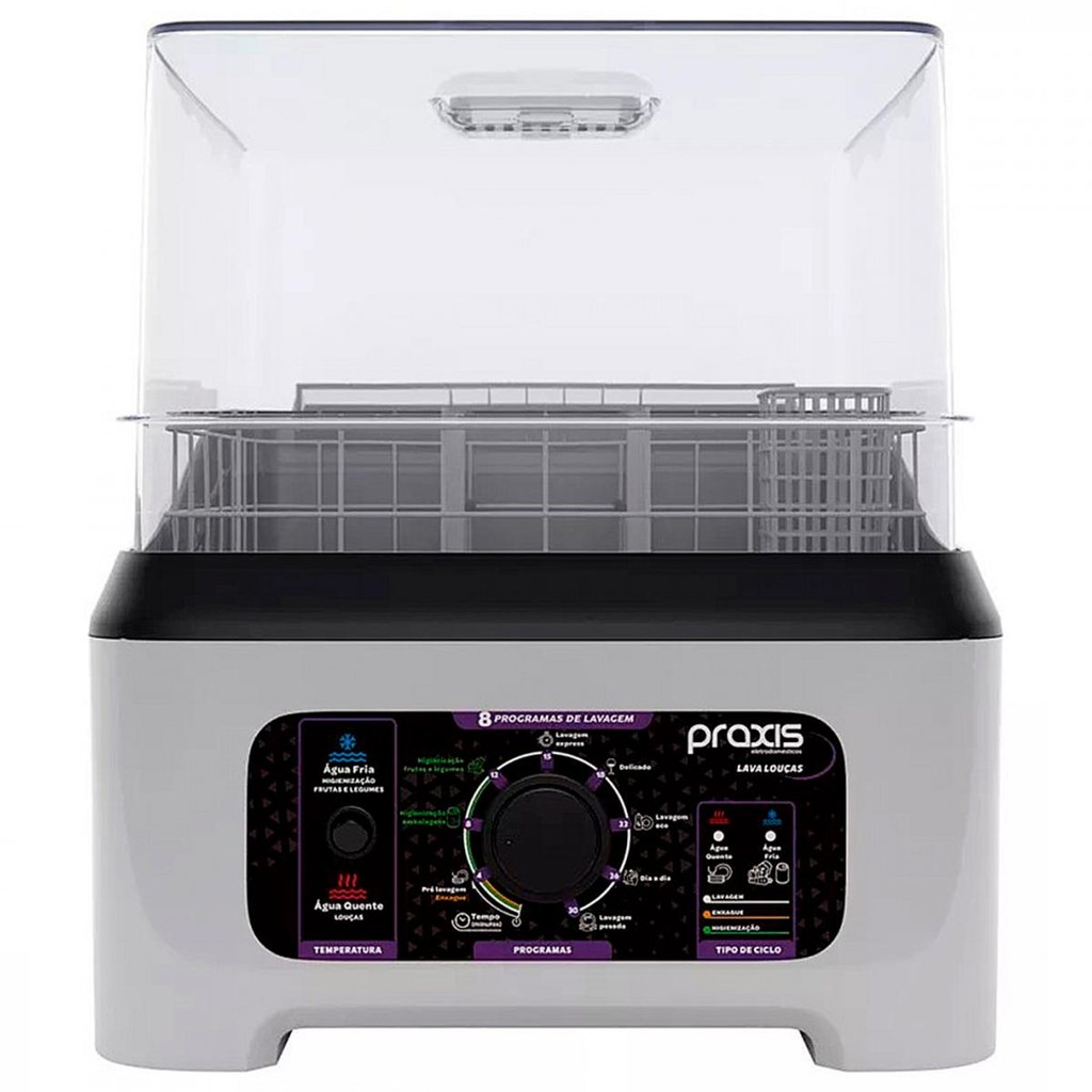Lava Louças Praxis Portátil LLPP Semi-Automática 220V Branca