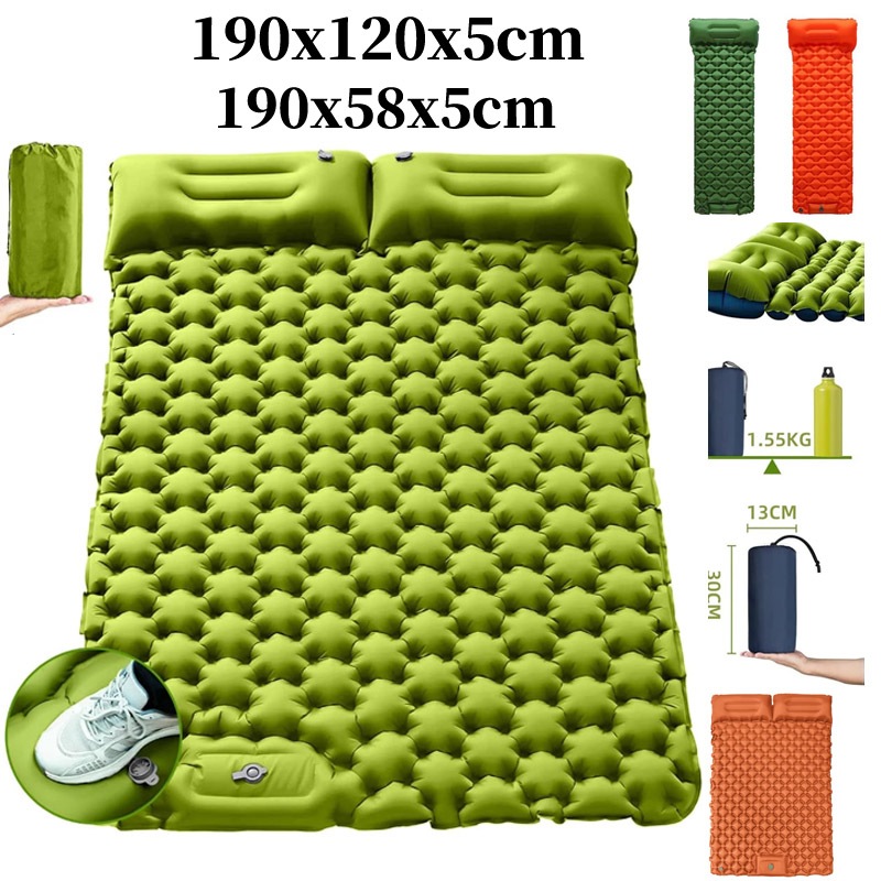 190 *120*5 Cm Colchão Inflável Automático De Casal Sleeping Pad Ar Externo Portátil De Acampamento i