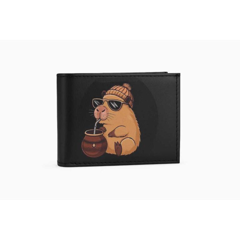 carteira pequena infantil menino criança capivara