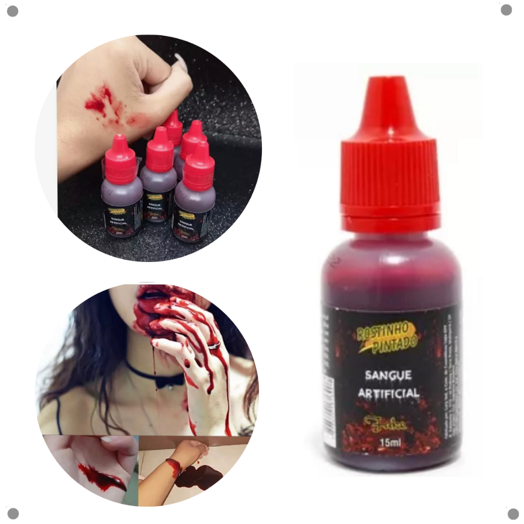 S@ngue  Artificial Artístico Para Maquiagem Halloween Cosplay Cenográfico