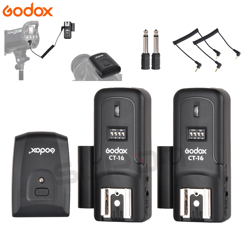 Godox CT-16 16 Canais Transmissor Flash De Disparo De Rádio Sem Fio + Conjunto Receptor Para Canon N