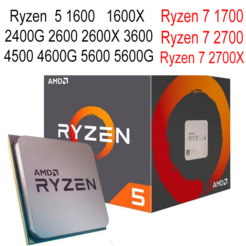 Processador Amd Ryzen 5 1500X 1600X 2400G 2600 2600X 3400G 3600 5600 5600X e Ryzen 7 1700 1700X 2700