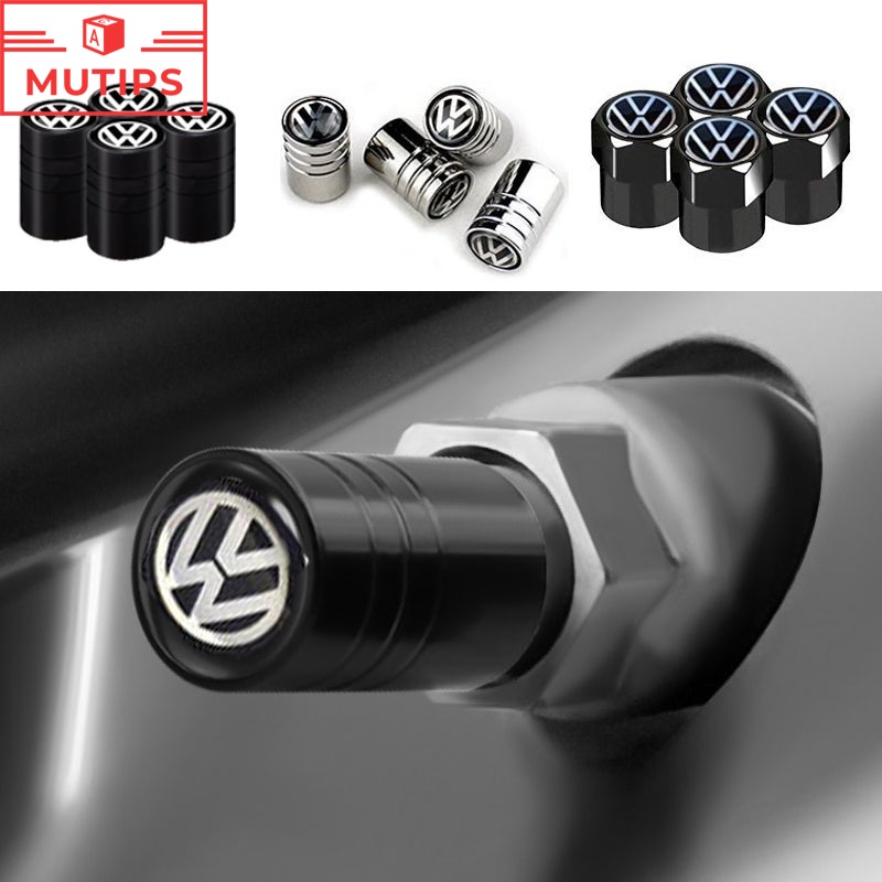 Volkswagen 4Pcs/Set Pneus De Liga De Alumínio Para Carros Tampa De Ar Roda Válvula De Haste Golfe Mk