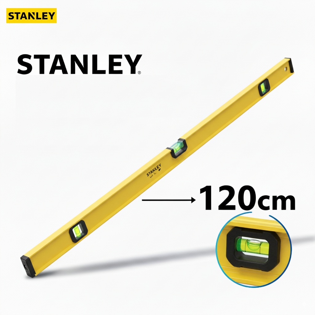 Nivel Aluminio Stanley 48 120cm Profissional 3 Bolhas 1,2MT STHT42076-LA