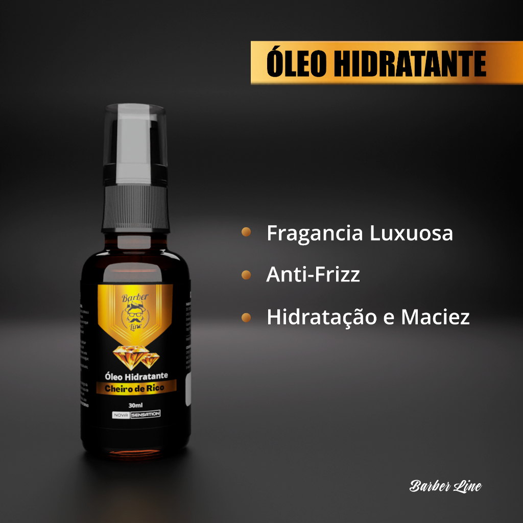 Óleo Para Barba Macia Perfumada Hidratação Cheiro De Rico