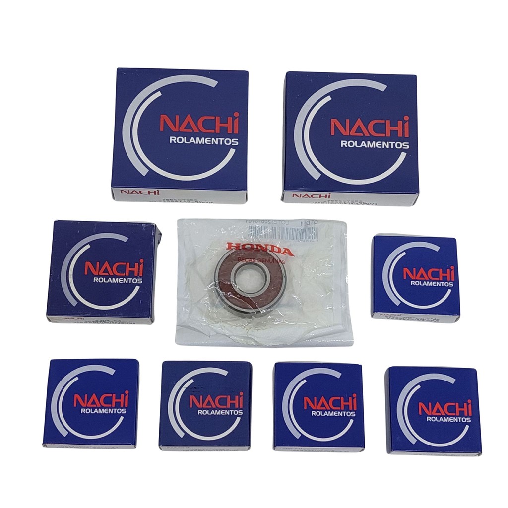 Kit Rolamento Parte De Baixo Motor Cg 160 Bros 160 Nachi