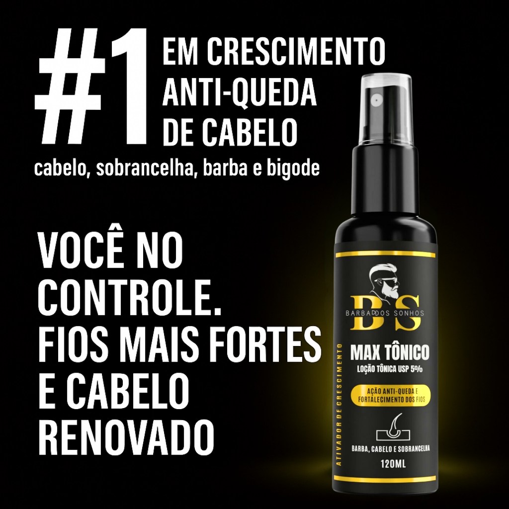 Tônico Crescimento Capilar, Barba e Sobrancelha – Barba dos Sonhos