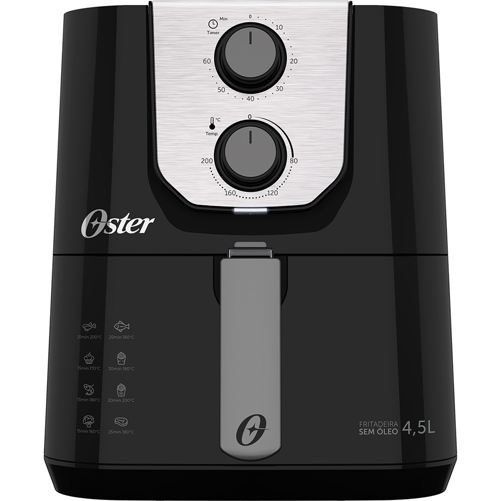 Fritadeira elétrica sem óleo air fryer 4,5l 1500w Black Perform – OFRT510 Oster