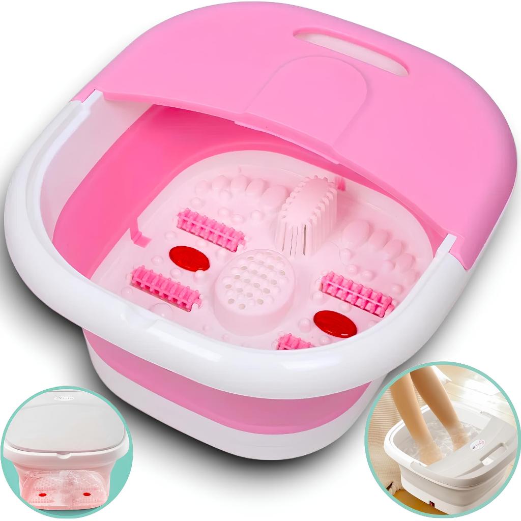 Massageador elétrico portátil do pé, Manicure Dobrável imersão balde bacia, Dobrável Pedicure Spa Ba