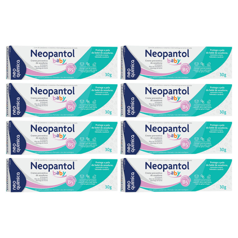Kit 8 Pomada p/ assaduras Neopantol Baby 30g ̵