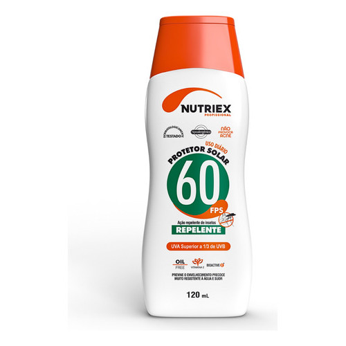 PROTETOR SOLAR FPS 60 REPELENTE NUTRIEX PROFISSION