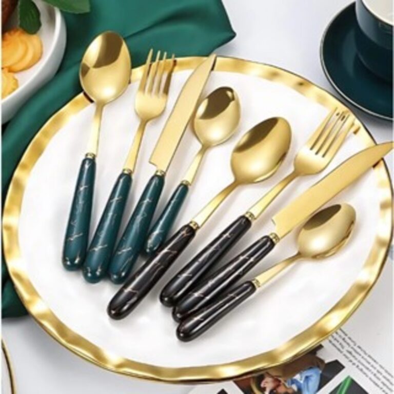 Kit 24 peças Talheres Colher Garfo Faca Luxo Linh