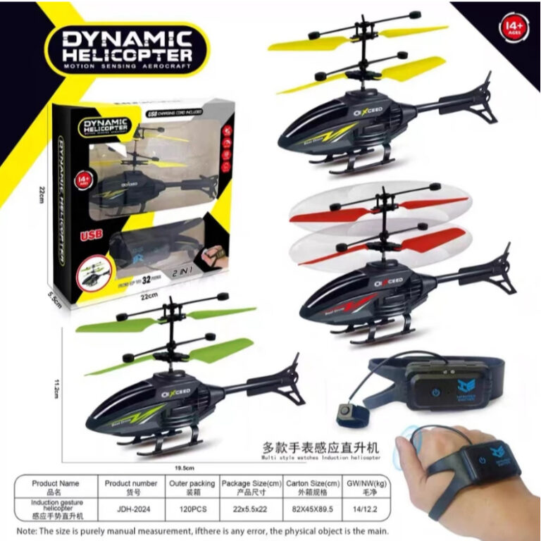 Helicóptero Com Controle Remoto e Sensor de Mão 