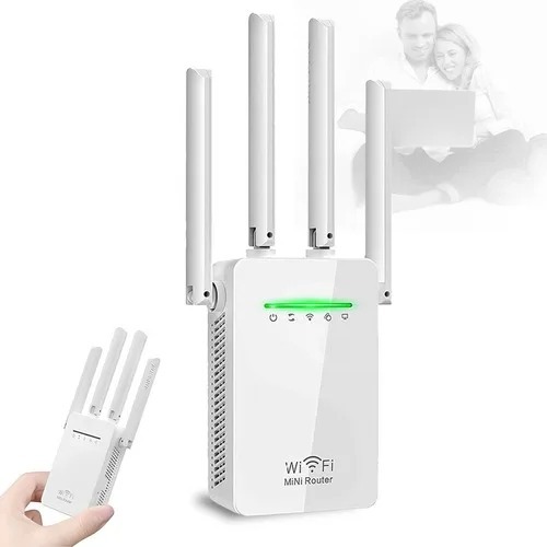 Repetidor e Roteador Wi-Fi 2800Mbps 4 Antenas Ampl