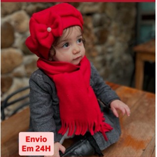 Cachecol + Boina Várias Cores (kit Infantil Crian