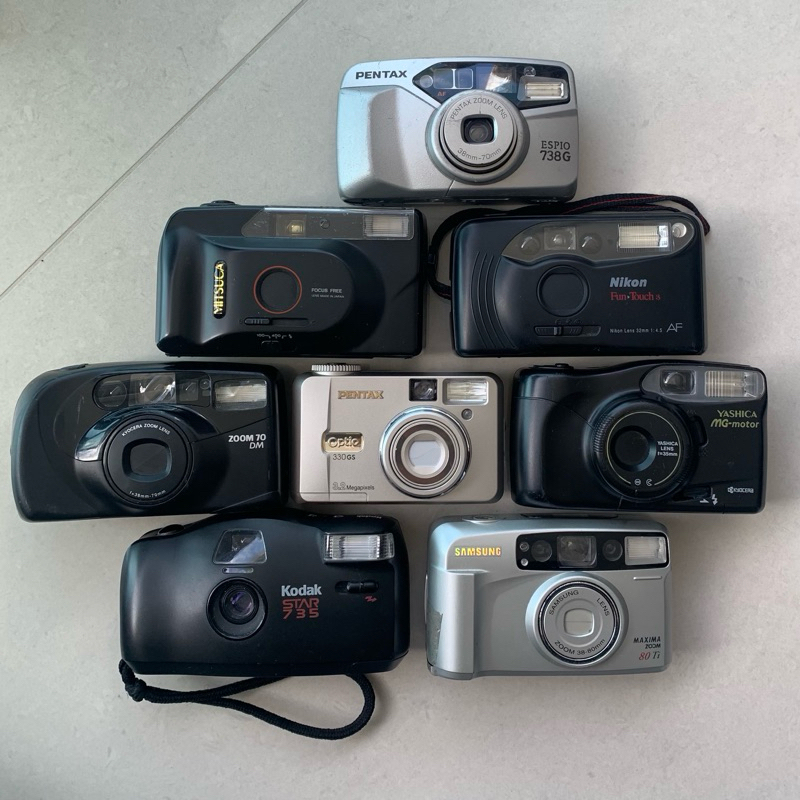 Câmeras Analógicas para Decoração/Reparo/Não Funciona – Kodak, Pentax, Mitsuca, Yashica, Nikon, Sams