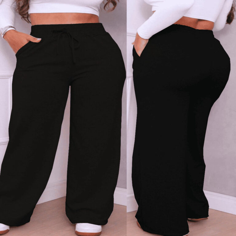 Calça Feminina Reta em Moletinho Básica