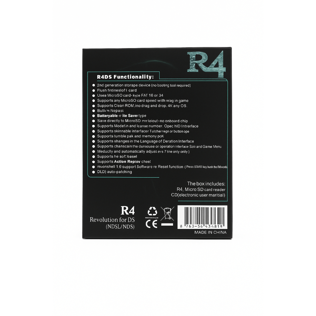 R4 Revolution apenas p/ nintendo DS e DS lite s/ cartão sd