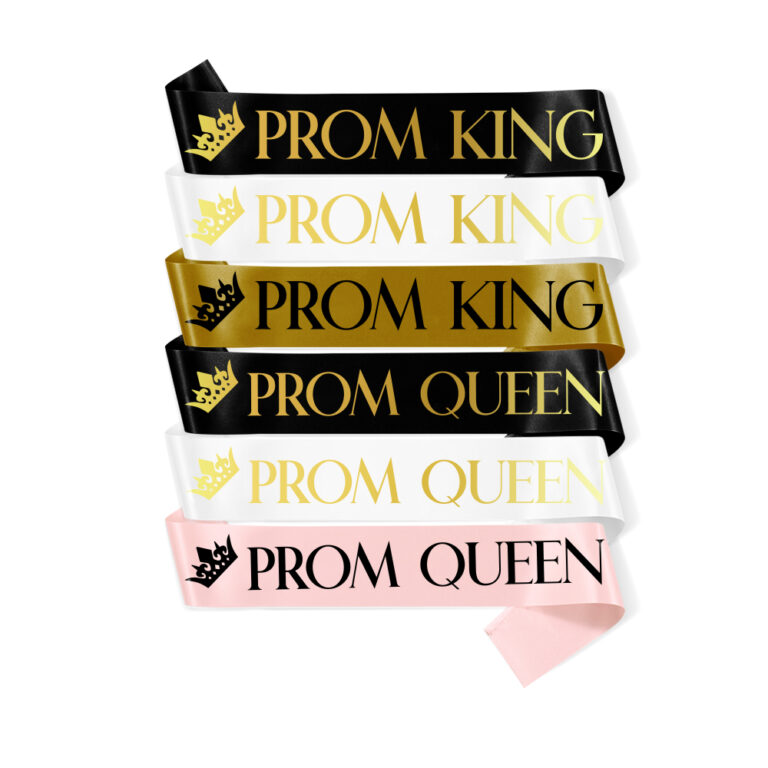 PROM KING QUEEN Decoração Da Festa Satin Sash
