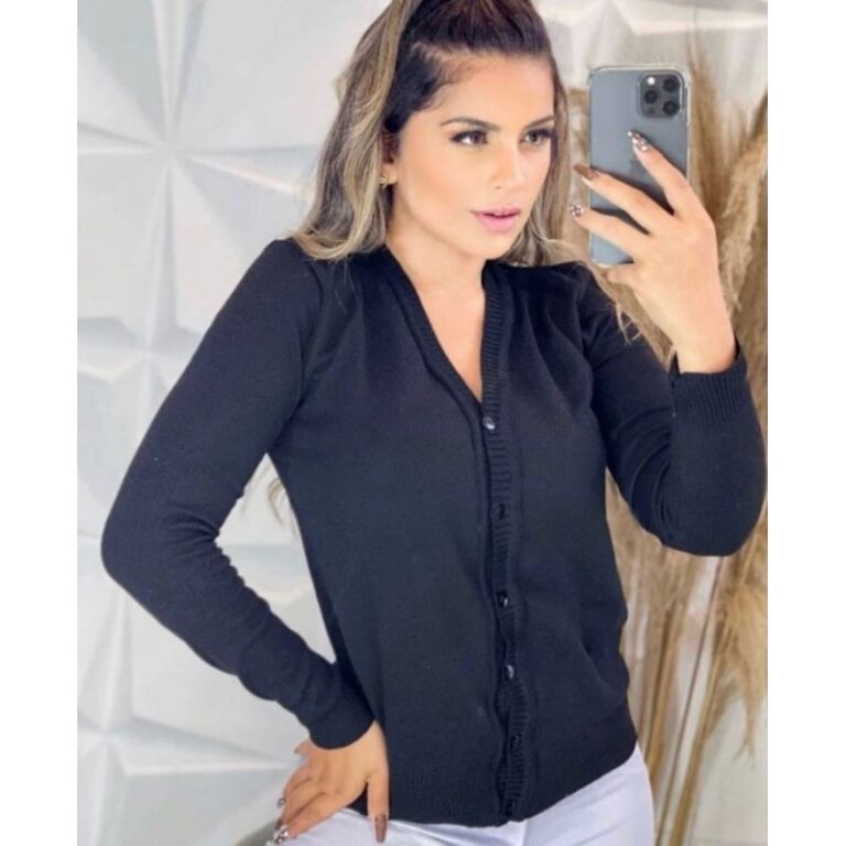 Casaquinho Cardigan Suéter Feminino Empresarial L