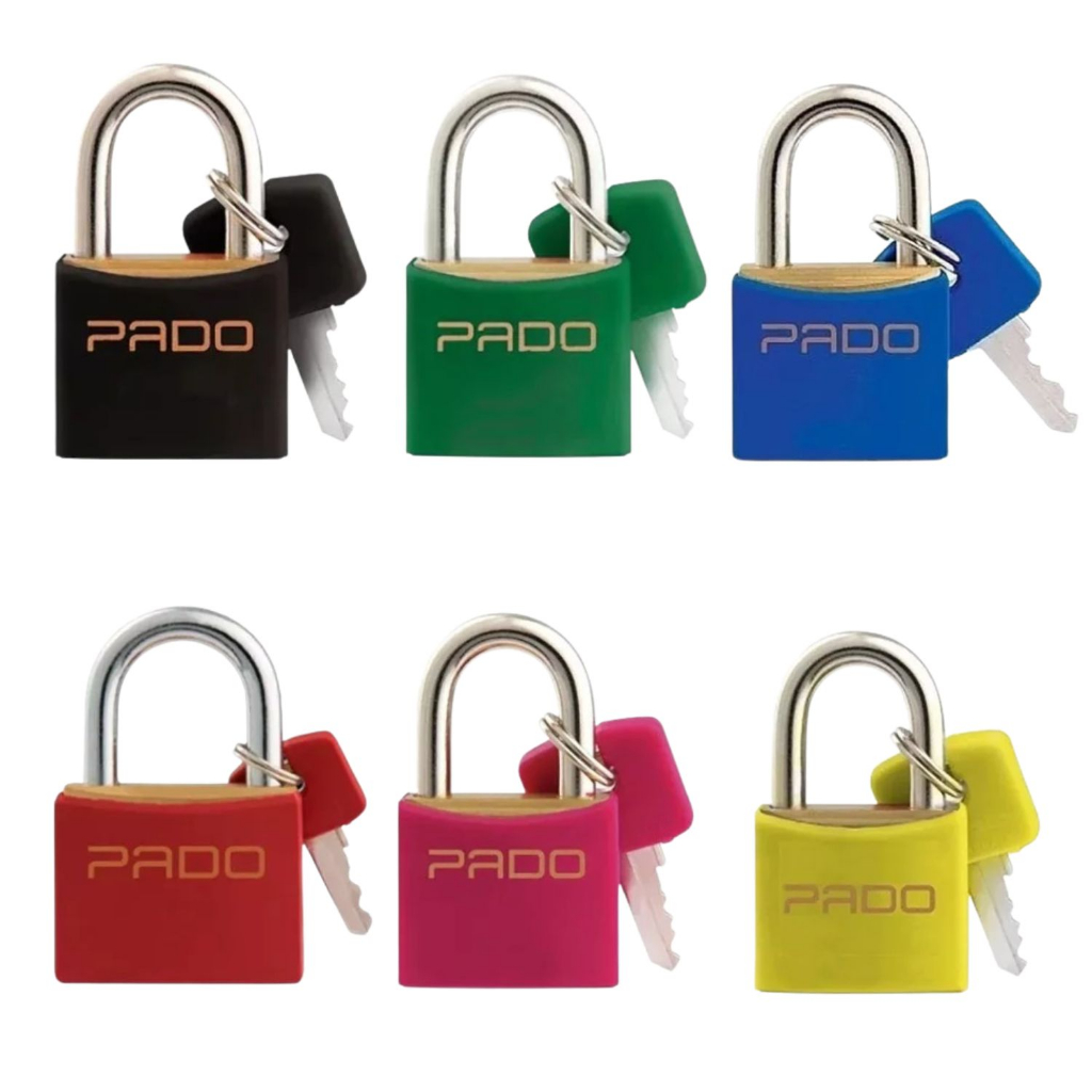 Cadeado 20MM Color Com 2 Chaves Pado Bolsa Mala Mochila